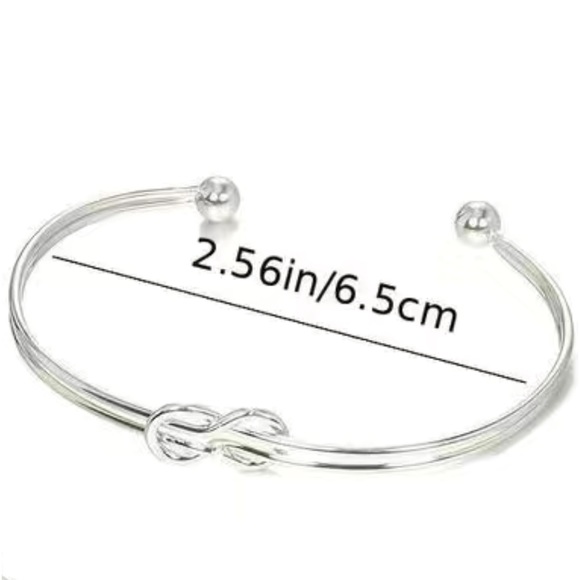 Silver Cuff Bangle Bracelet Set - Picture 2 of 4